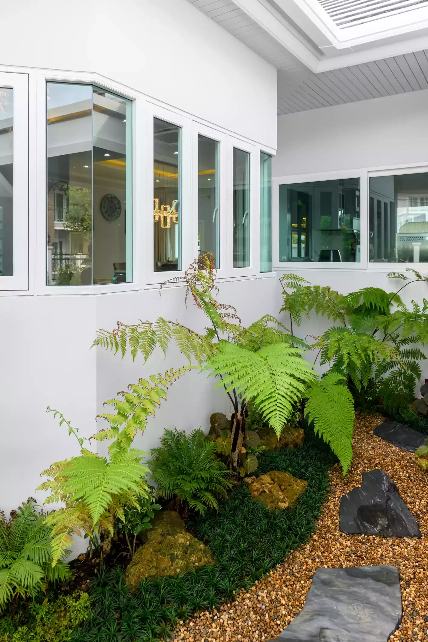 45 Beautiful Backyard Pathway Ideas to Transform Your Outdoor Space Contrasting Colors
