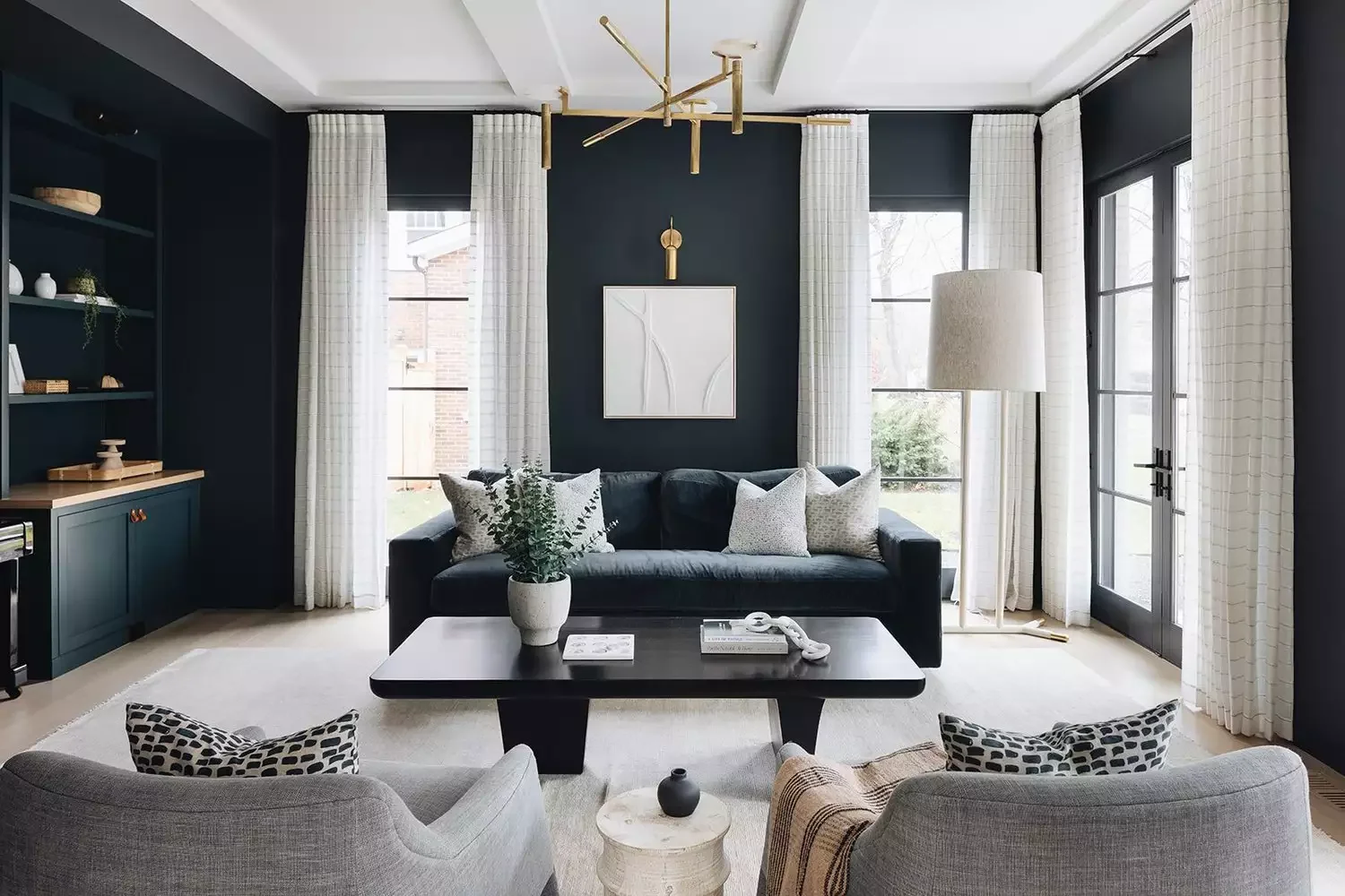 52 Stunning Living Room Curtain Ideas That Transform Any Space 44 Contrasting Curtains