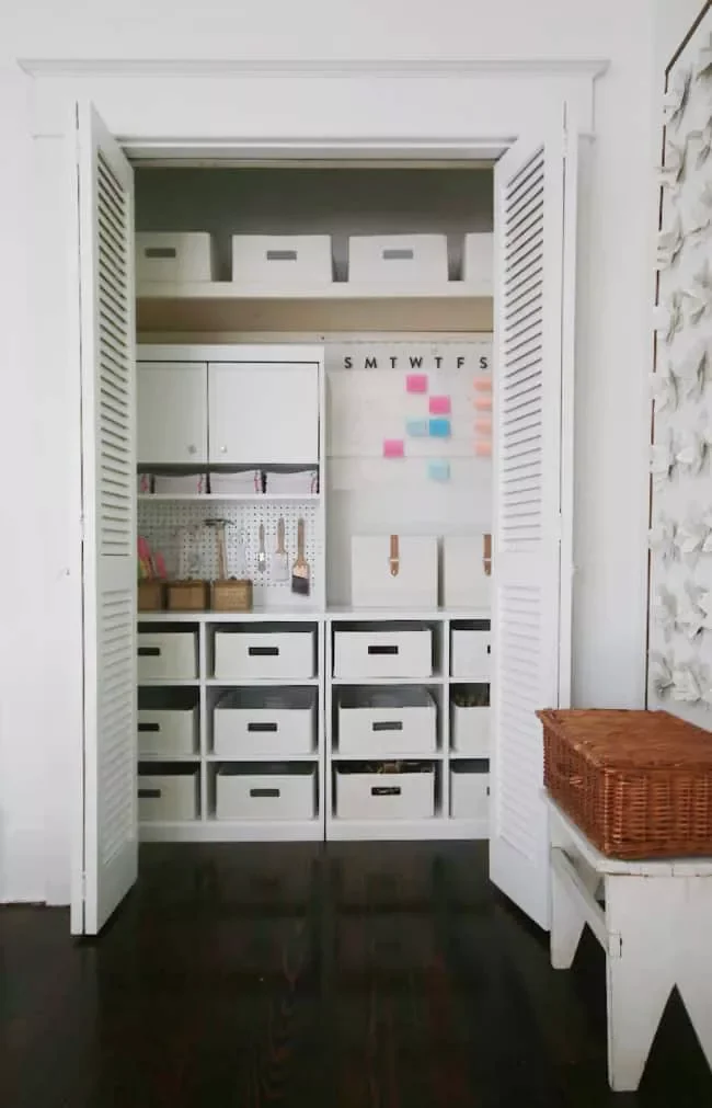 22 Creative Craft Room Ideas That Will Transform Your Space Convert a Clothes Closet