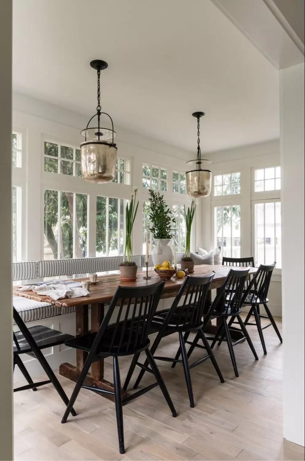 32 Modern Farmhouse Dining Room Ideas That Bring Rustic Warmth to Your Home Convert the Sunroom