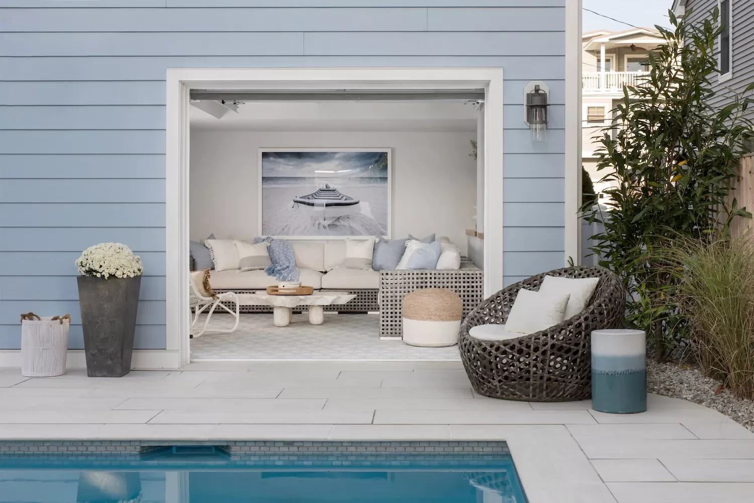 75 Stunning Backyard Pool Ideas That Will Transform Your Outdoor Space 59 Converted Garage Pool House