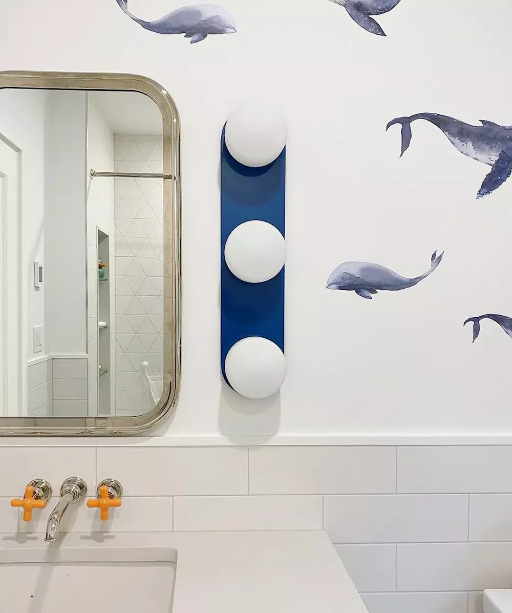 30 Delightful Kid-Friendly Bathroom Ideas That Evolve With Your Children 7 Cool Light Fixtures