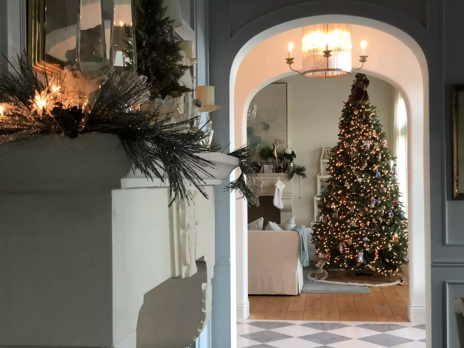 56 Magical Christmas Mantel Decorating Ideas to Transform Your Holiday Home 38 Coordinate Multiple Mantels