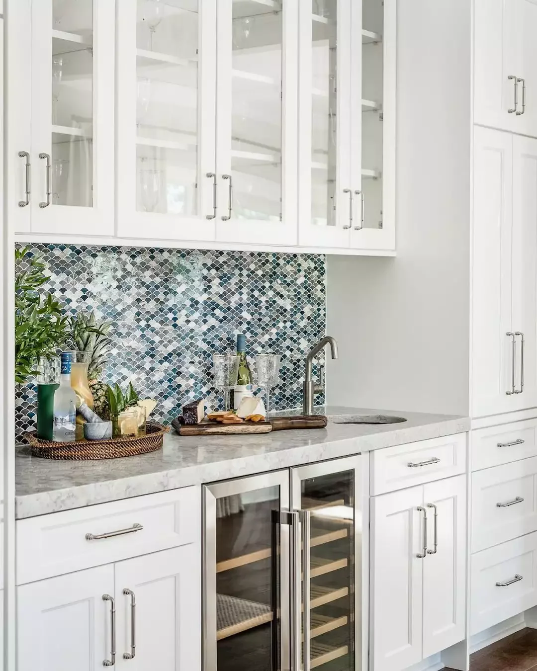 36 Creative Mini Bar Ideas to Transform Any Space Into Your Personal Cocktail Haven 27 Corralled on the Countertop
