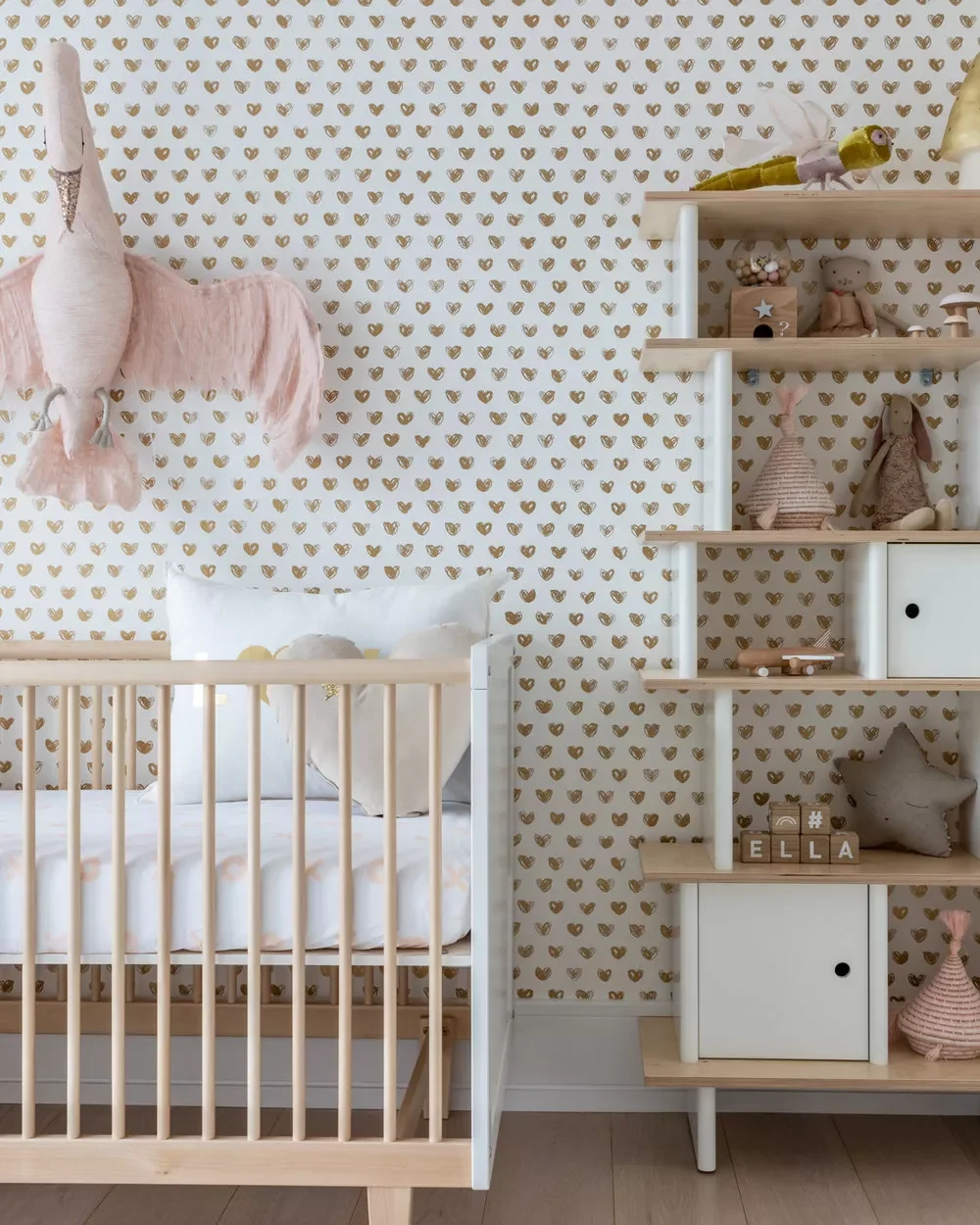 19 Creative Nursery Accent Wall Ideas to Transform Your Baby's Room 10 Cover It With Hearts