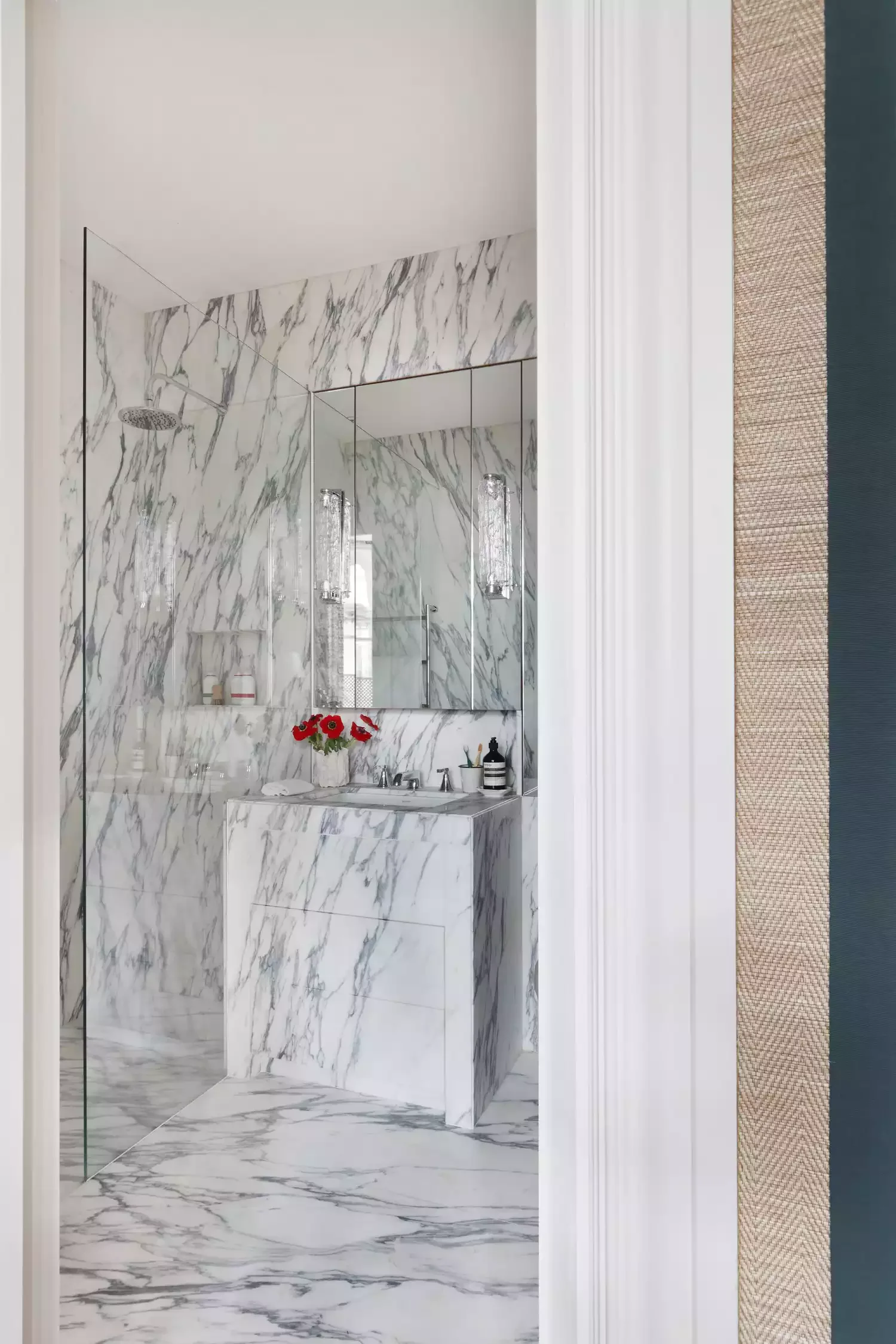 53 Stunning Walk-In Shower Ideas for Modern, Accessible Bathrooms 6 Cover It in Matching Marble