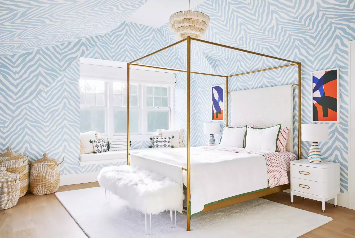 52 Creative and Stylish Teen Bedroom Design Ideas 34 Cover It in Zebra Stripes