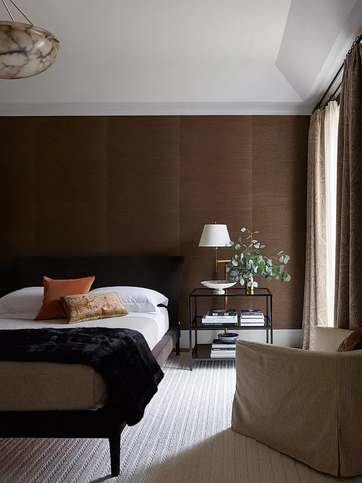 85 Stunning Primary Bedroom Design Ideas to Transform Your Space Cover Walls in Chocolate