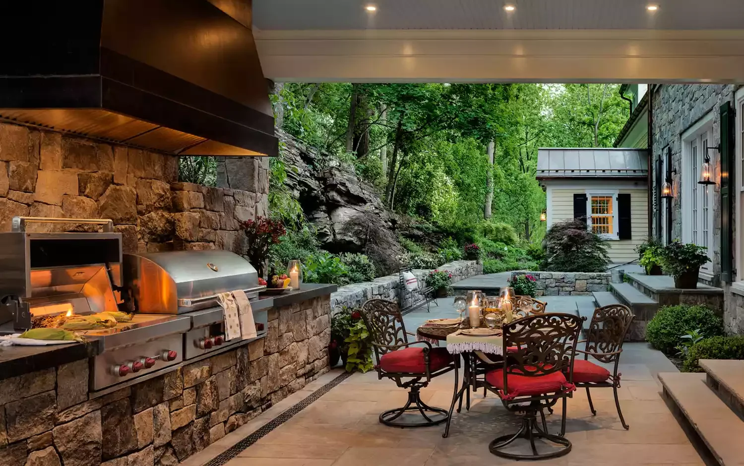 26 Stunning Covered Outdoor Kitchen Ideas to Transform Your Backyard Cooking Experience 19 Covered Stone Kitchen