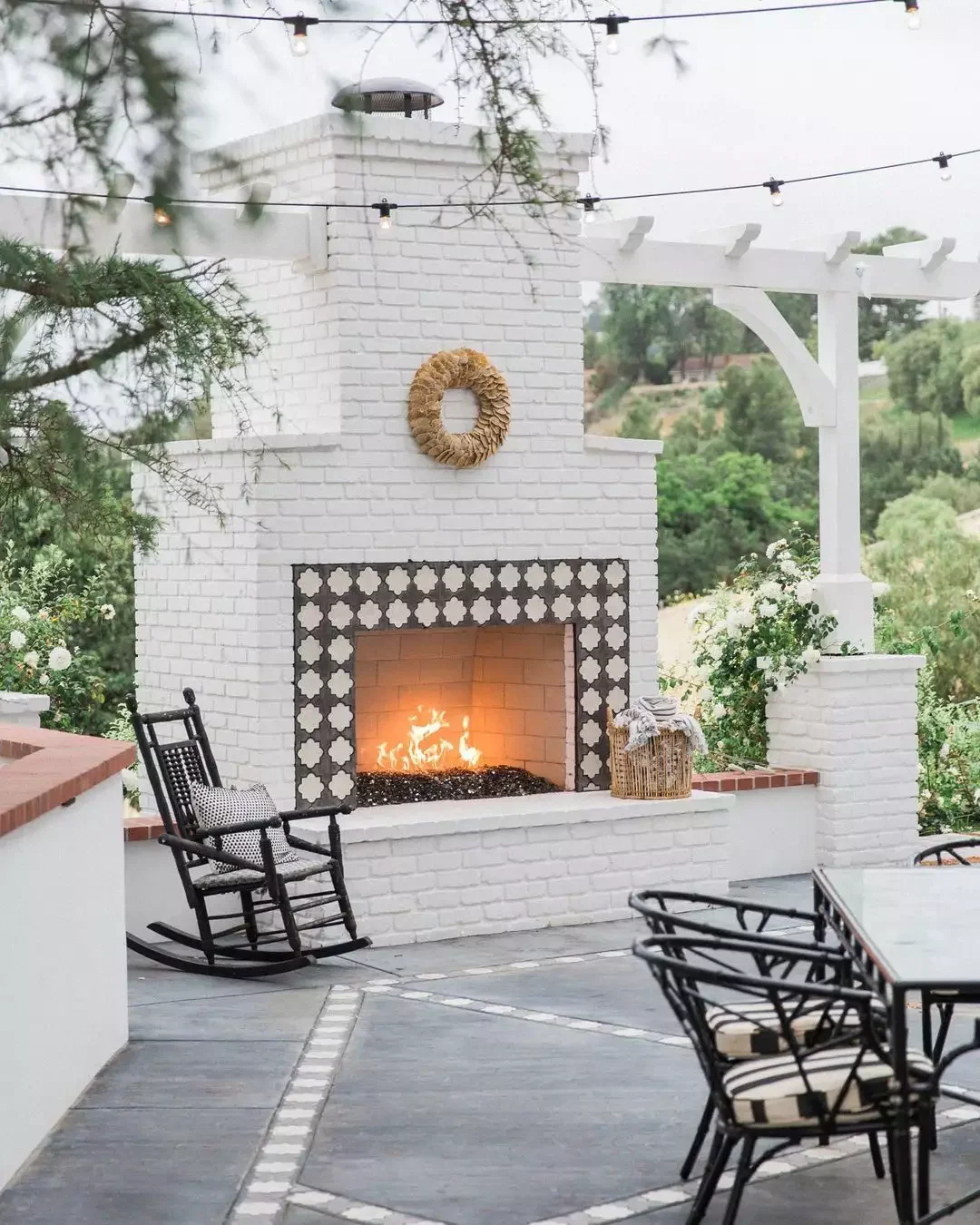 41 Beautiful Fall Outdoor Decorating Ideas to Transform Your Space This Season 2 Cozy Up an Outdoor Fireplace
