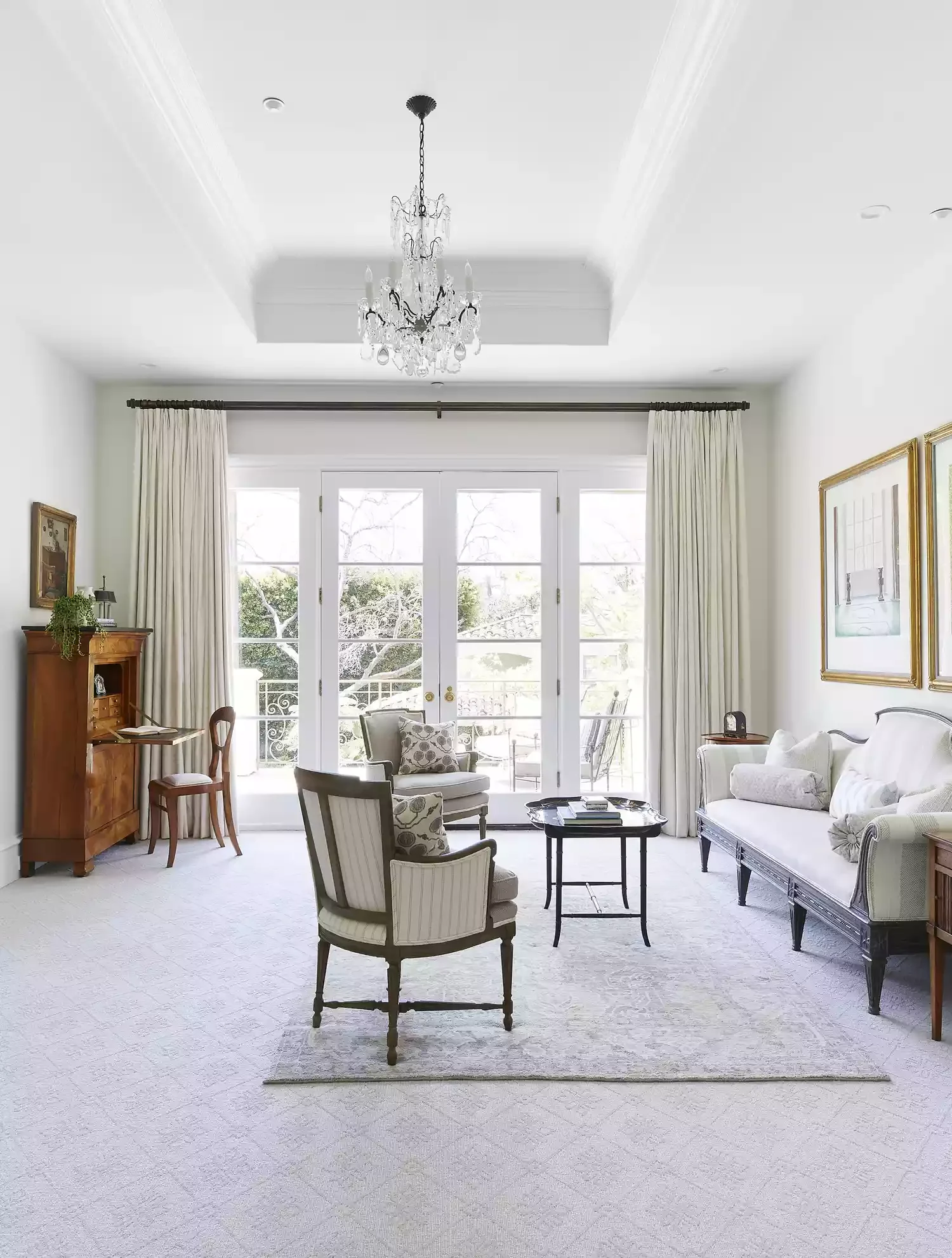 16 Stunning French Door Curtain Ideas to Transform Your Home 6 Creamy and Chic