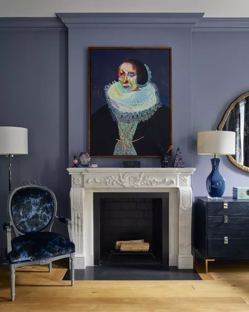 50 Beautiful Fireplace Ideas for Cozy, Elegant Spaces 50 Create Contrast With Color
