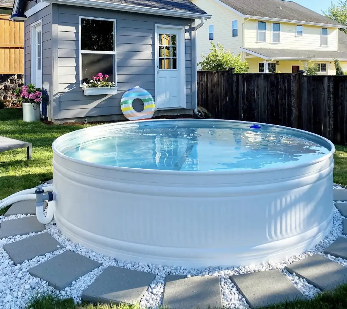 33 Creative Stock Tank Pool Ideas to Transform Your Backyard 20 Create Easy Access