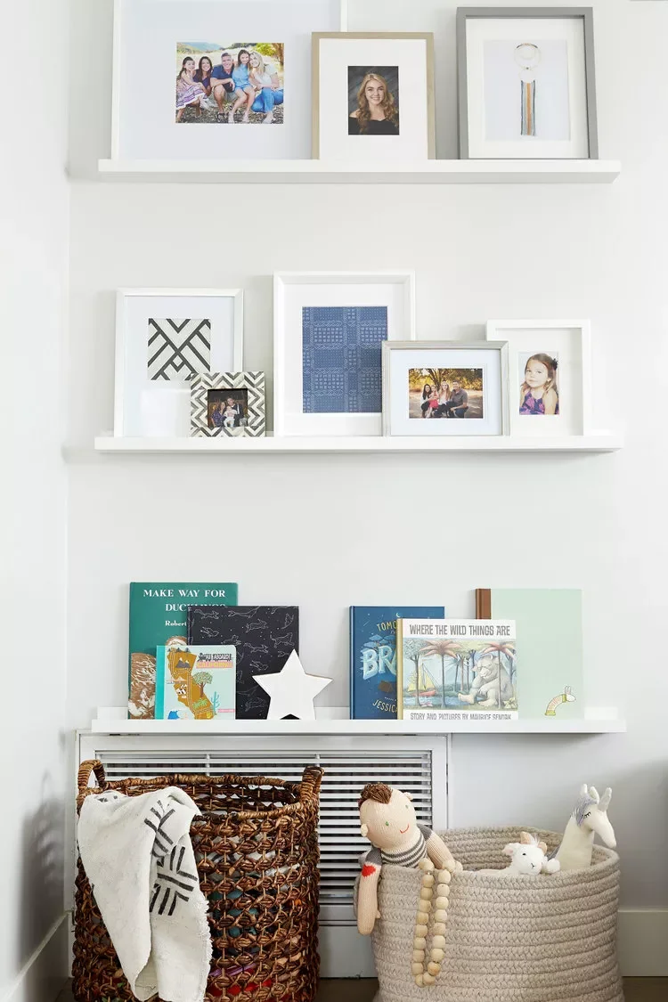 26 Creative Family Photo Wall Ideas That Will Transform Your Home 13 Create Photo Ledges