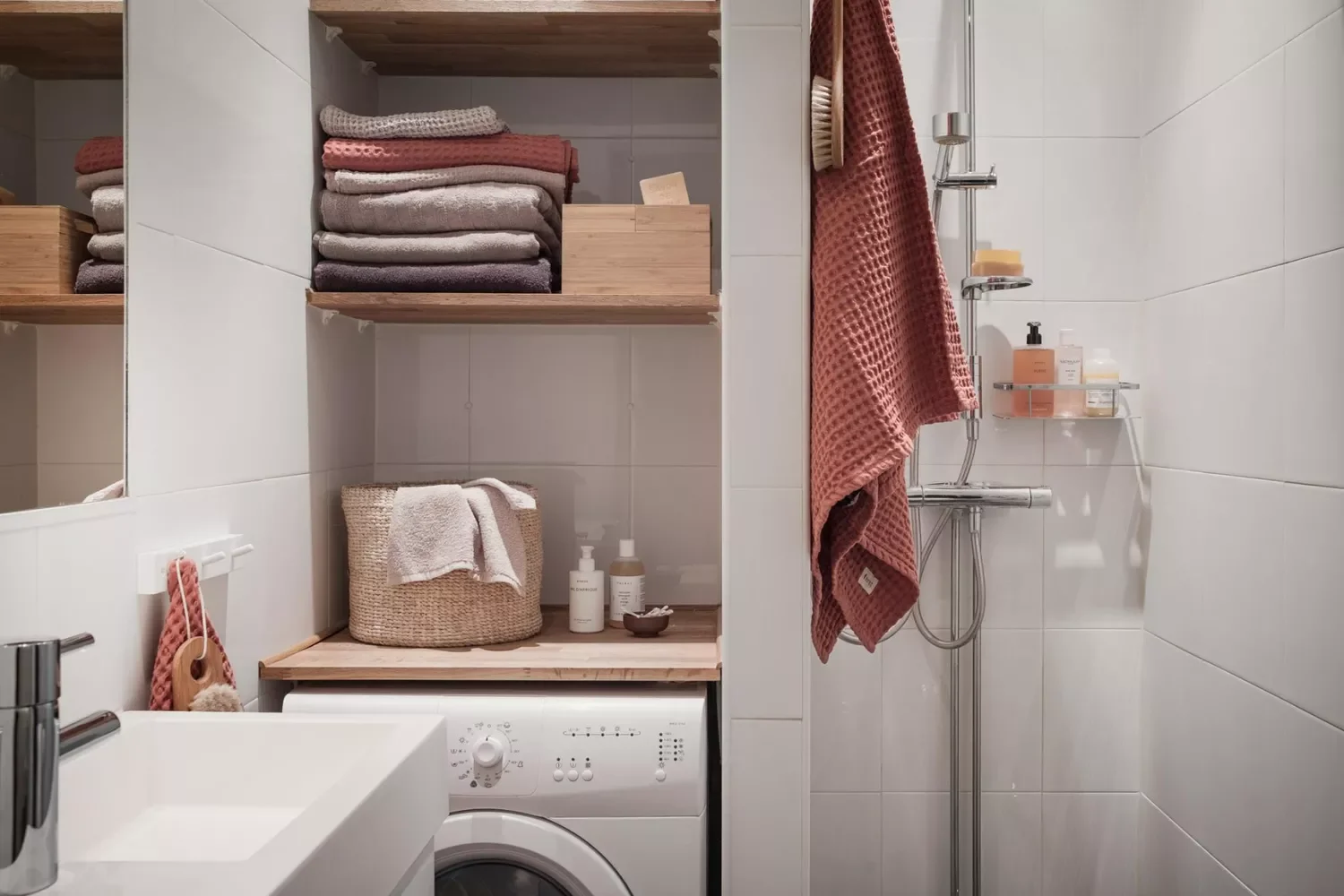 55 Small Laundry Room Ideas That Blend Style With Smart Functionality Create a Bathroom Laundry Niche