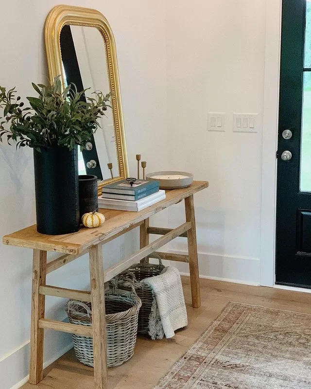 33 Stunning Fall Entryway Ideas That Transform Your Home for Autumn 2 Create a Bench Display