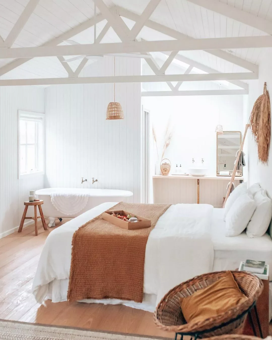 48 Bohemian Bedroom Ideas That Feel Effortlessly Chic and Personal 42 Create a Breezy En Suite