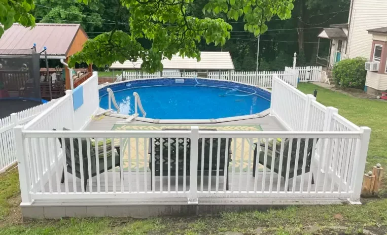 37 Brilliant Above-Ground Pool Deck Ideas That Won't Break Your Budget 16 Create a Fenced-in Deck