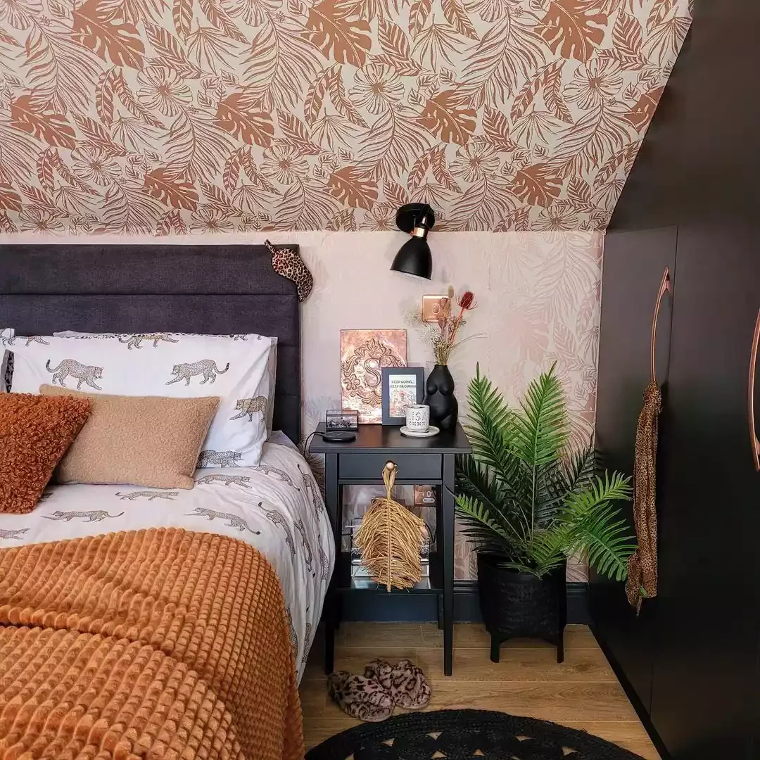 33 Cozy Attic Bedroom Ideas That Will Transform Your Space 32 Create a Jungle-Inspired Space