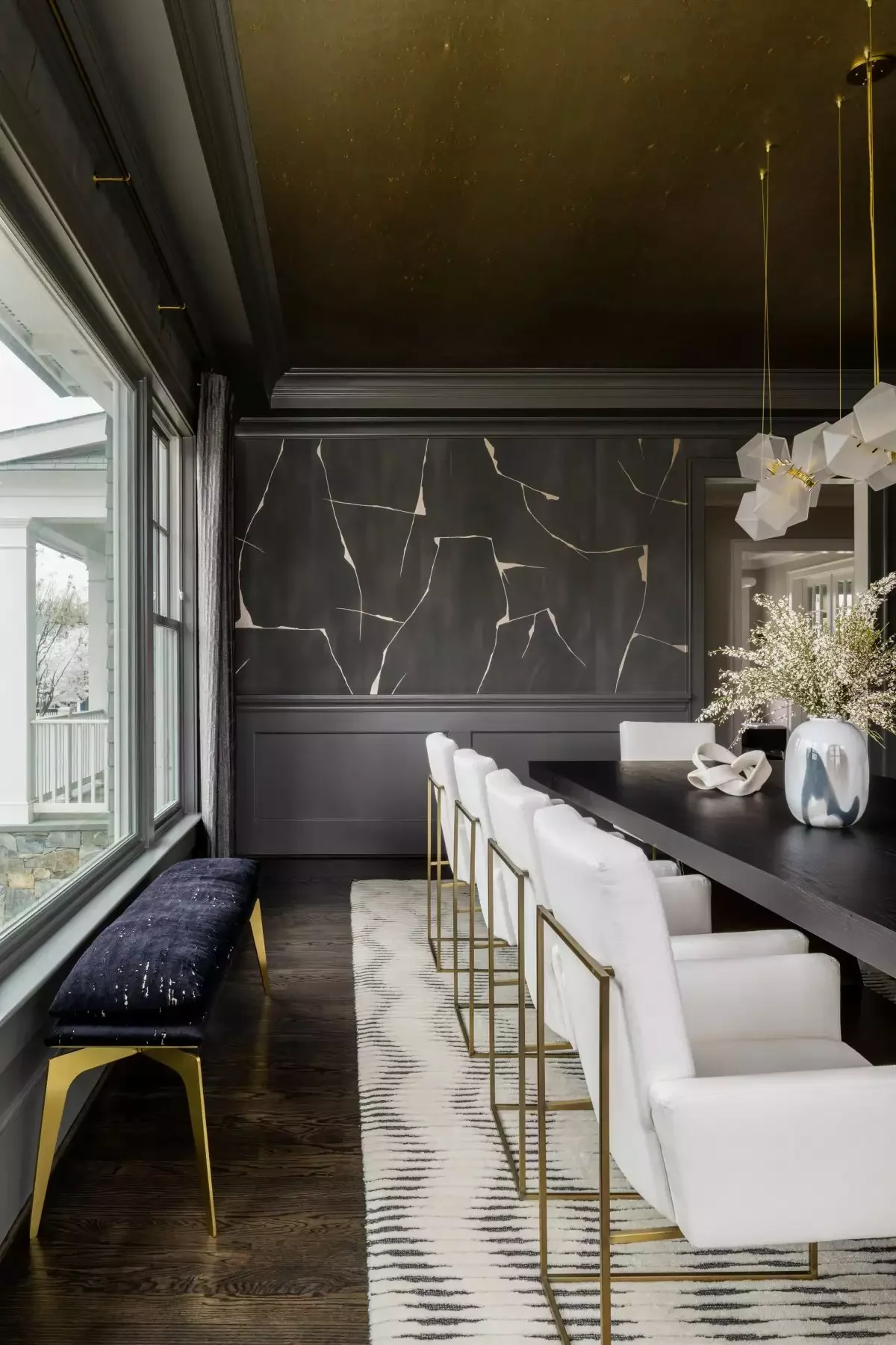 25 Stunning Tray Ceiling Designs That Transform Your Room's Fifth Wall 9 Create a Metallic Moment