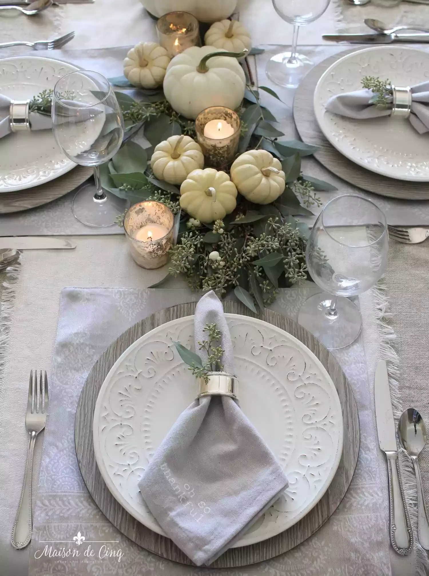 78 Beautiful Fall Table Decorating Ideas to Transform Your Seasonal Celebrations 57 Create a Neutral Table