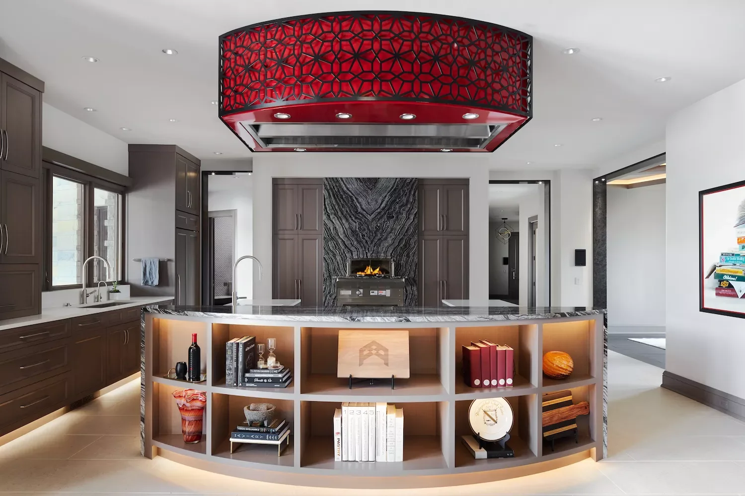 28 Stunning Red Kitchen Ideas That'll Transform Your Cooking Space Into Something Bold and Beautiful 7 Create a Red Centerpiece