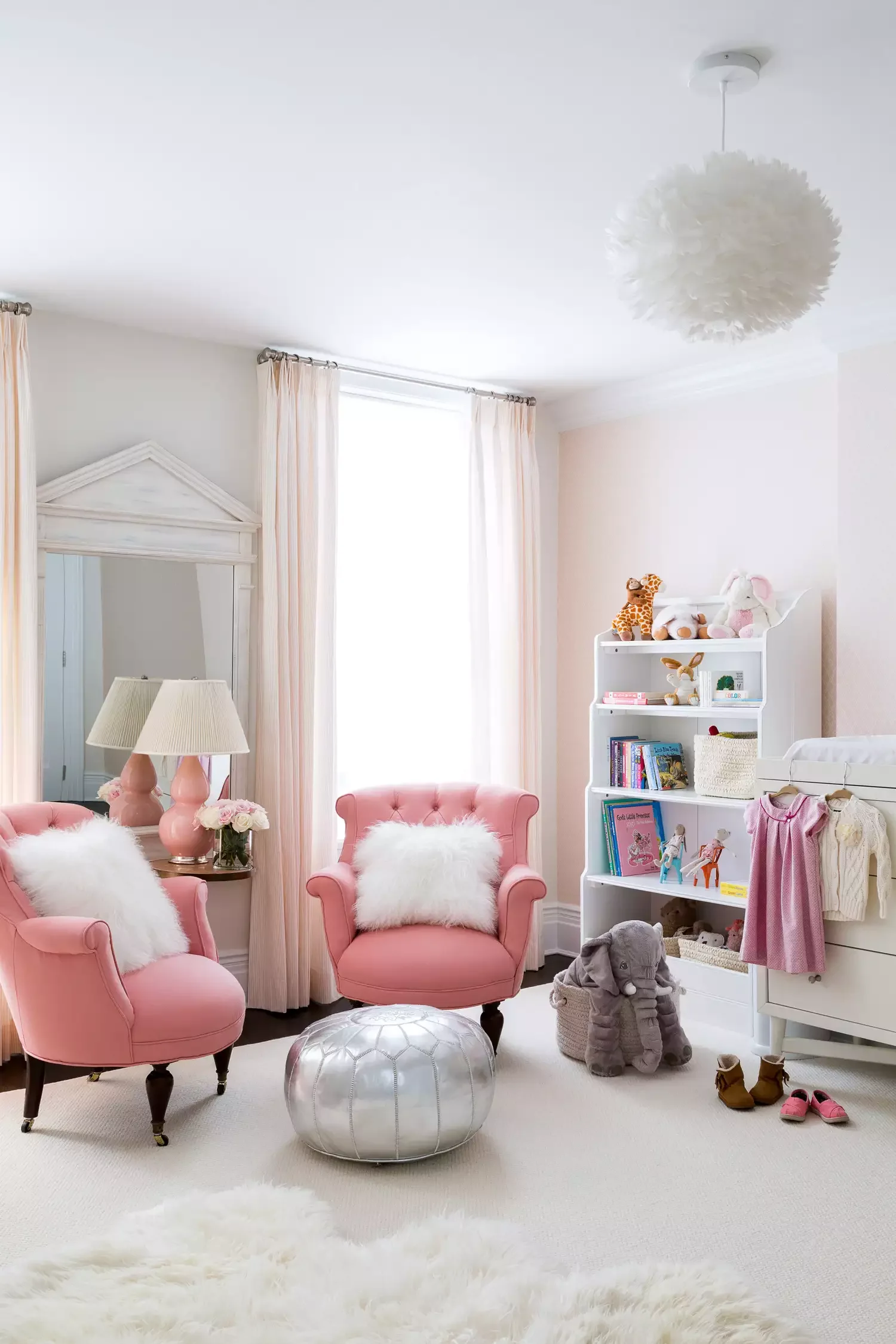 57 Stunning Baby Girl Nursery Ideas That'll Make Your Heart Melt Create a Seating Area