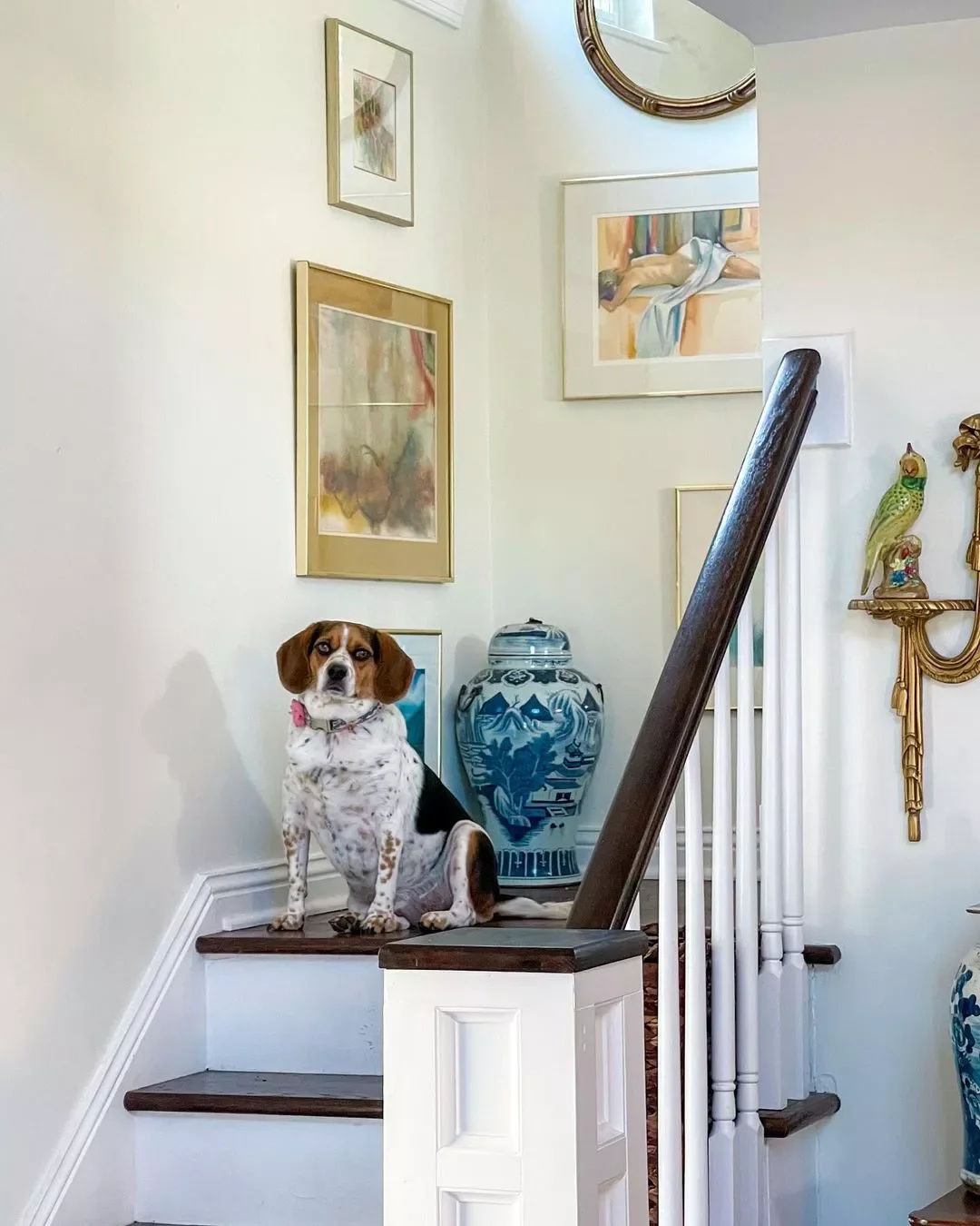 30 Creative Staircase Wall Decorating Ideas That Will Transform Your Space 11 Create a Watercolor Gallery