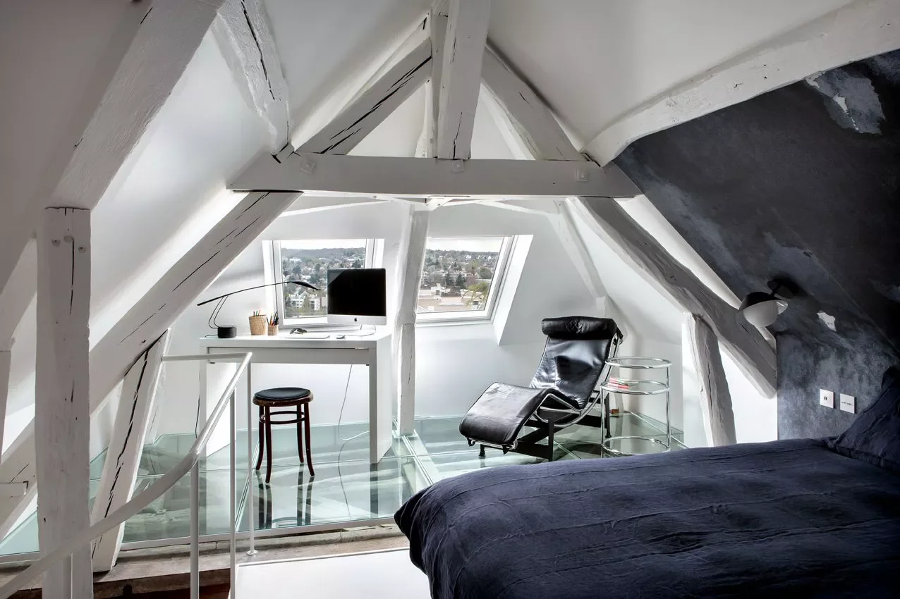 45 Bedroom Office Ideas to Perfect Your Work-Life Balance 8 Create an Attic Office