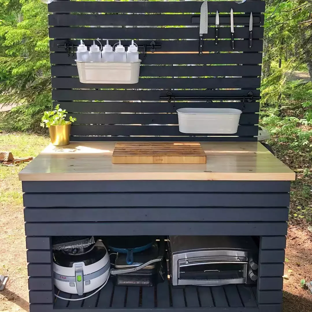 43 Budget-Friendly Backyard Makeover Ideas That Look Expensive 32 Create an Outdoor Kitchen Island