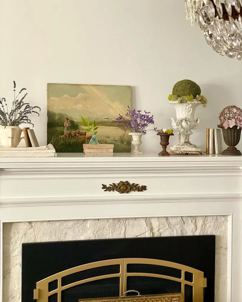 44 Beautiful Fireplace Mantel Styling Ideas 22 Curate a Collection