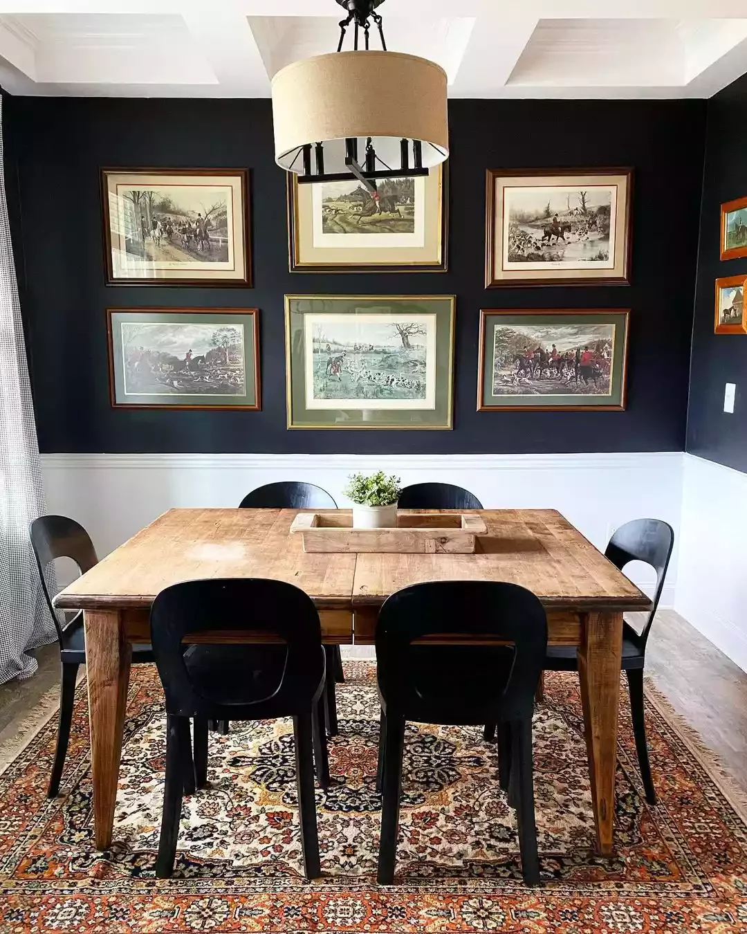 40 Stunning Black Dining Room Ideas to Transform Your Space 18 Curate a Gallery Wall