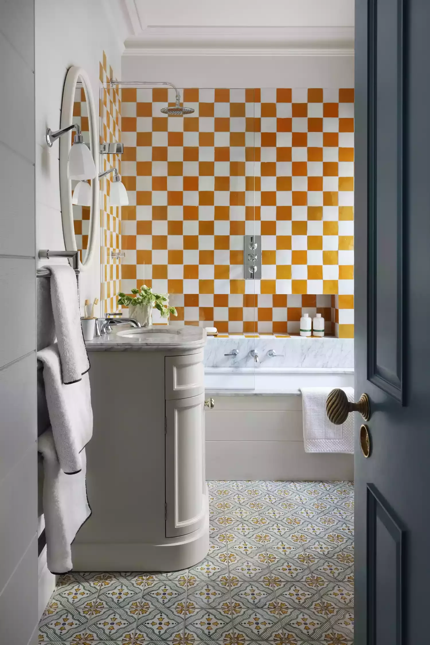 25 Compact Bathroom Vanity Ideas That Maximize Style and Storage 21 Curved Bathroom Vanity