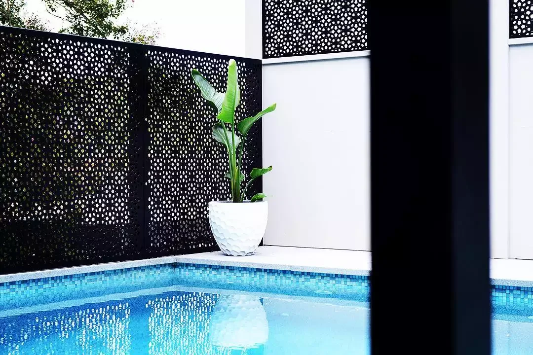 26 Beautiful Pool Barrier Ideas to Transform Your Backyard 4 Custom Laser Cut Screen