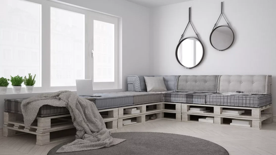60 Creative Wood Pallet Furniture Projects That Won't Break Your Budget 17 Custom Sectional Sofa Solution
