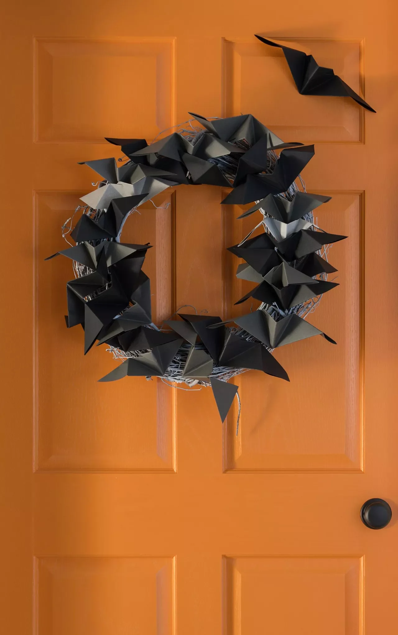 80 Quick Halloween Crafts You Can Complete in One Day 50 DIY Bat Wreath