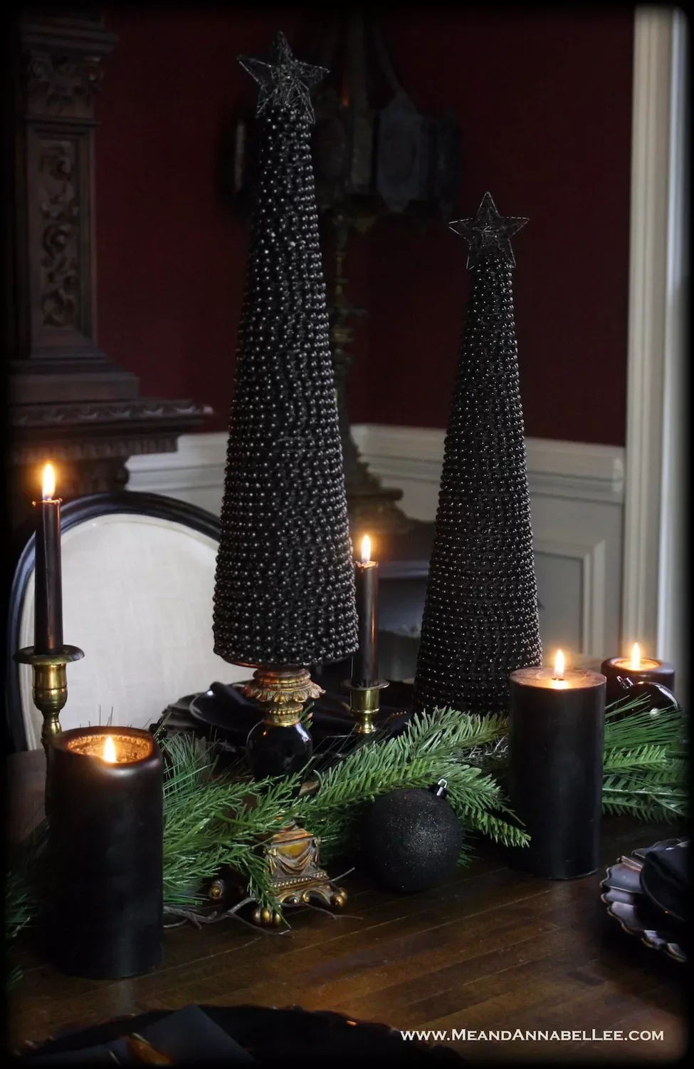 22 Stunning Black Christmas Tree Ideas That Will Transform Your Holiday Decor 6 DIY Black Tree Centerpieces