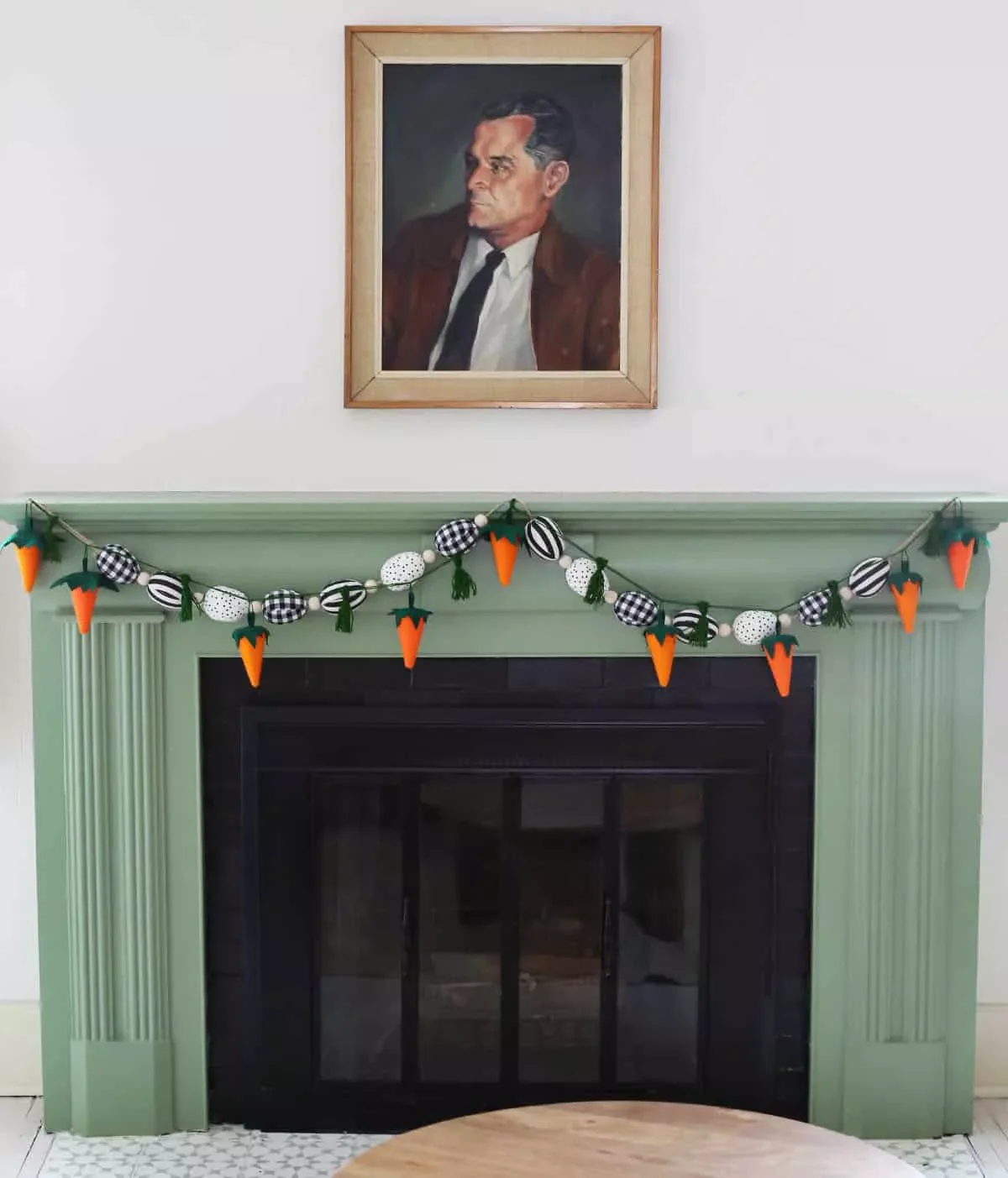 30 Beautiful Spring Mantel Ideas That Will Transform Your Living Space 9 DIY Carrot Garland