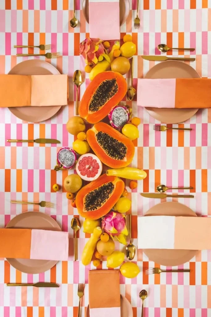 78 Beautiful Fall Table Decorating Ideas to Transform Your Seasonal Celebrations 64 DIY Color-Block Napkins