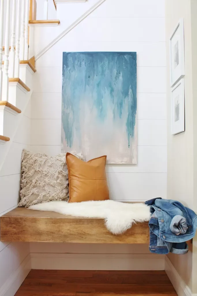 25 Stunning Mudroom Bench Ideas That Combine Style and Storage 17 DIY Floating Mudroom Bench