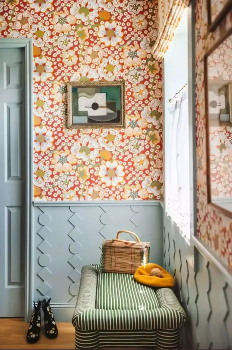 42 Stunning Half-Wall Paneling Ideas to Transform Your Home 33 DIY Geometric Wainscoting