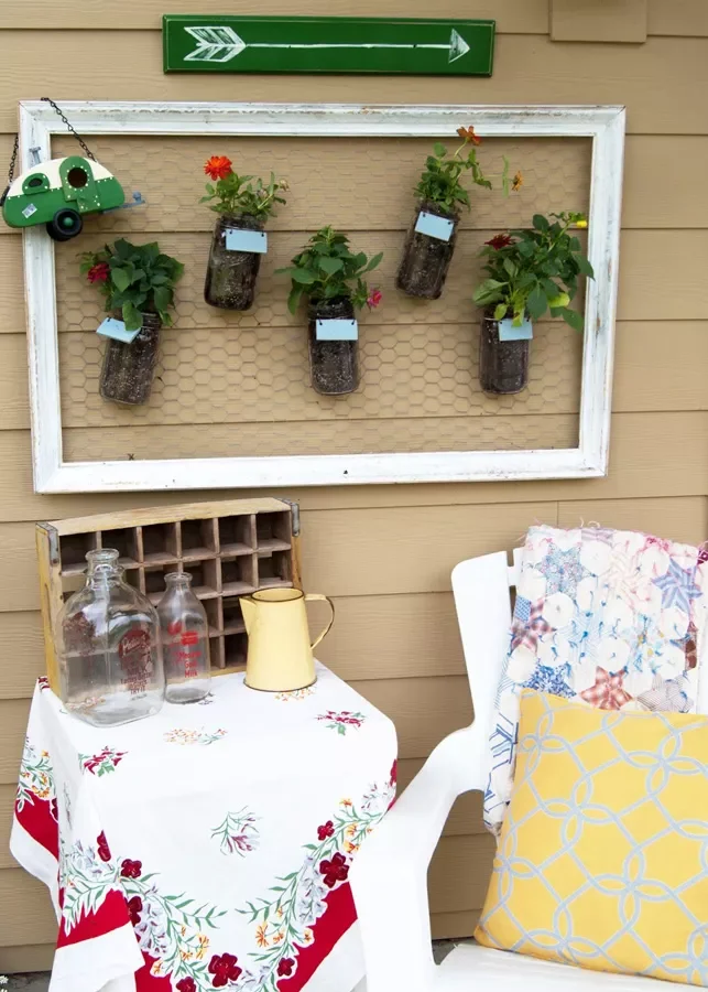 35 Creative DIY Garden Projects to Transform Your Outdoor Space DIY Mason Jar Wall Garden