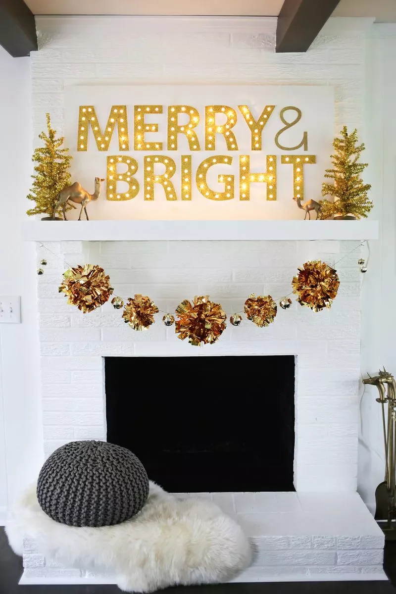61 Stunning DIY Christmas Garland Ideas to Transform Your Holiday Decor 18 DIY Mylar Pompom Garland