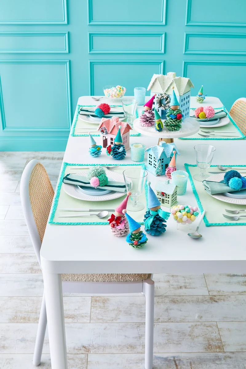 DIY Pinecone Elf Centerpiece