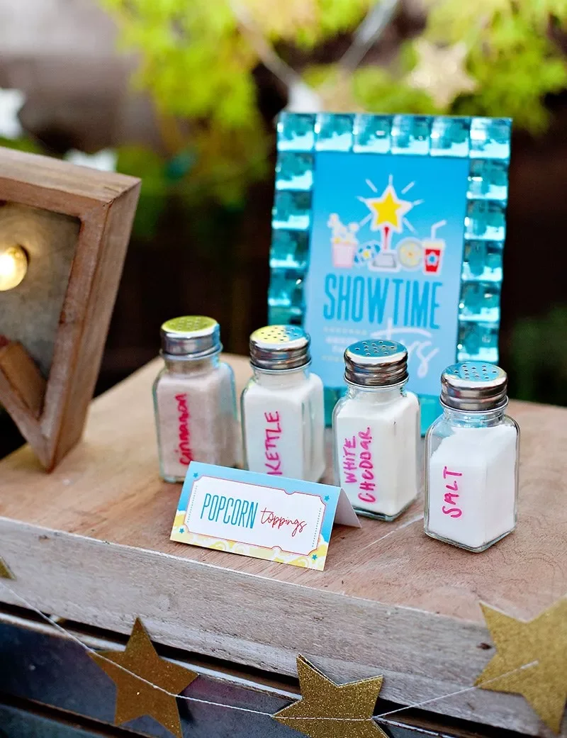 14 Charming Ideas for Creating the Perfect Backyard Movie Experience 13 DIY Popcorn Toppers