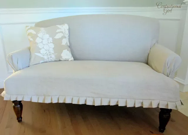 20 Creative DIY Sofa Cover Ideas to Transform Your Living Space 2 DIY Settee Slipcover