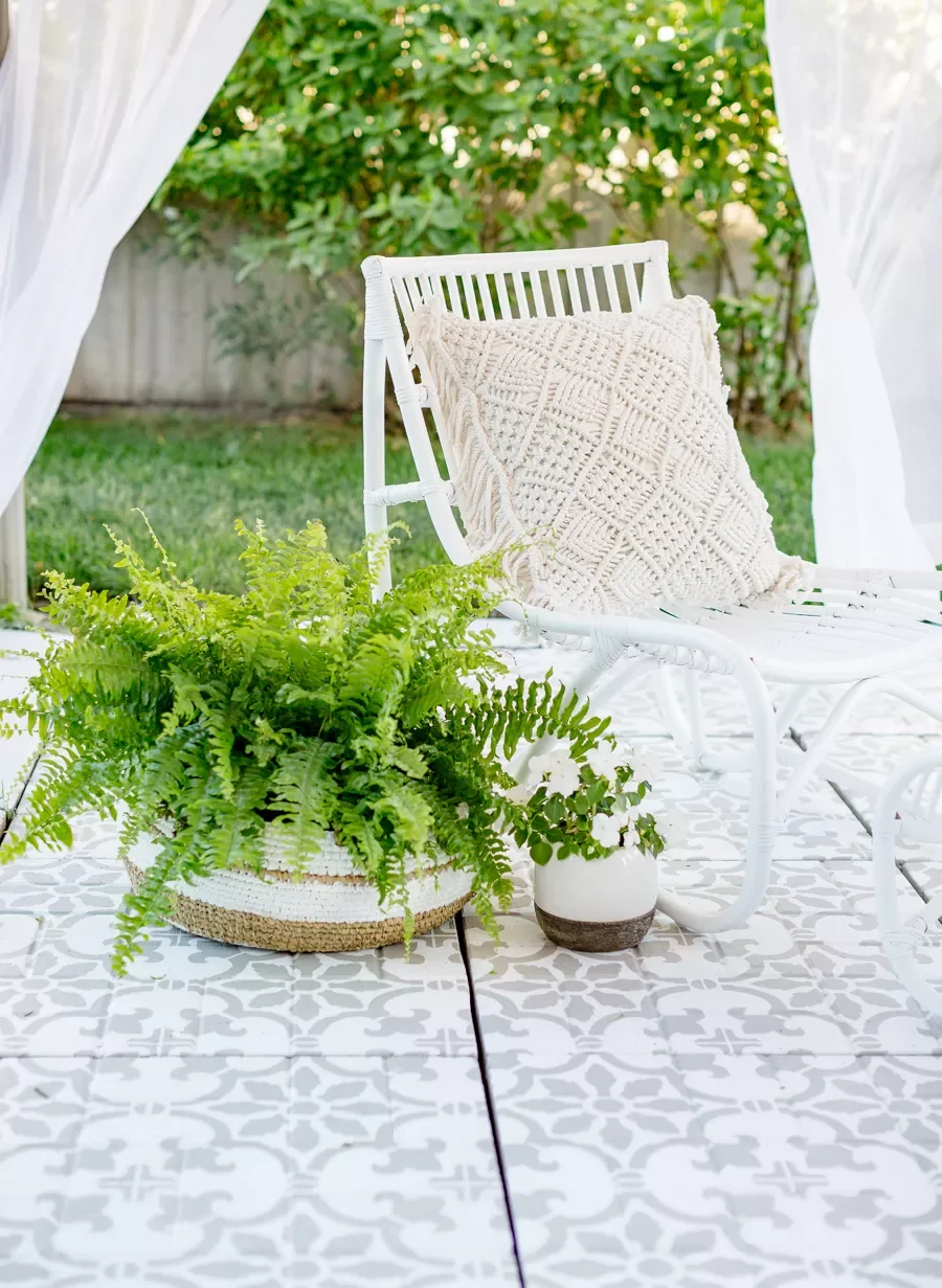 21 Stunning Patio Flooring Ideas That Transform Any Outdoor Space 10 DIY Stenciled Tiles