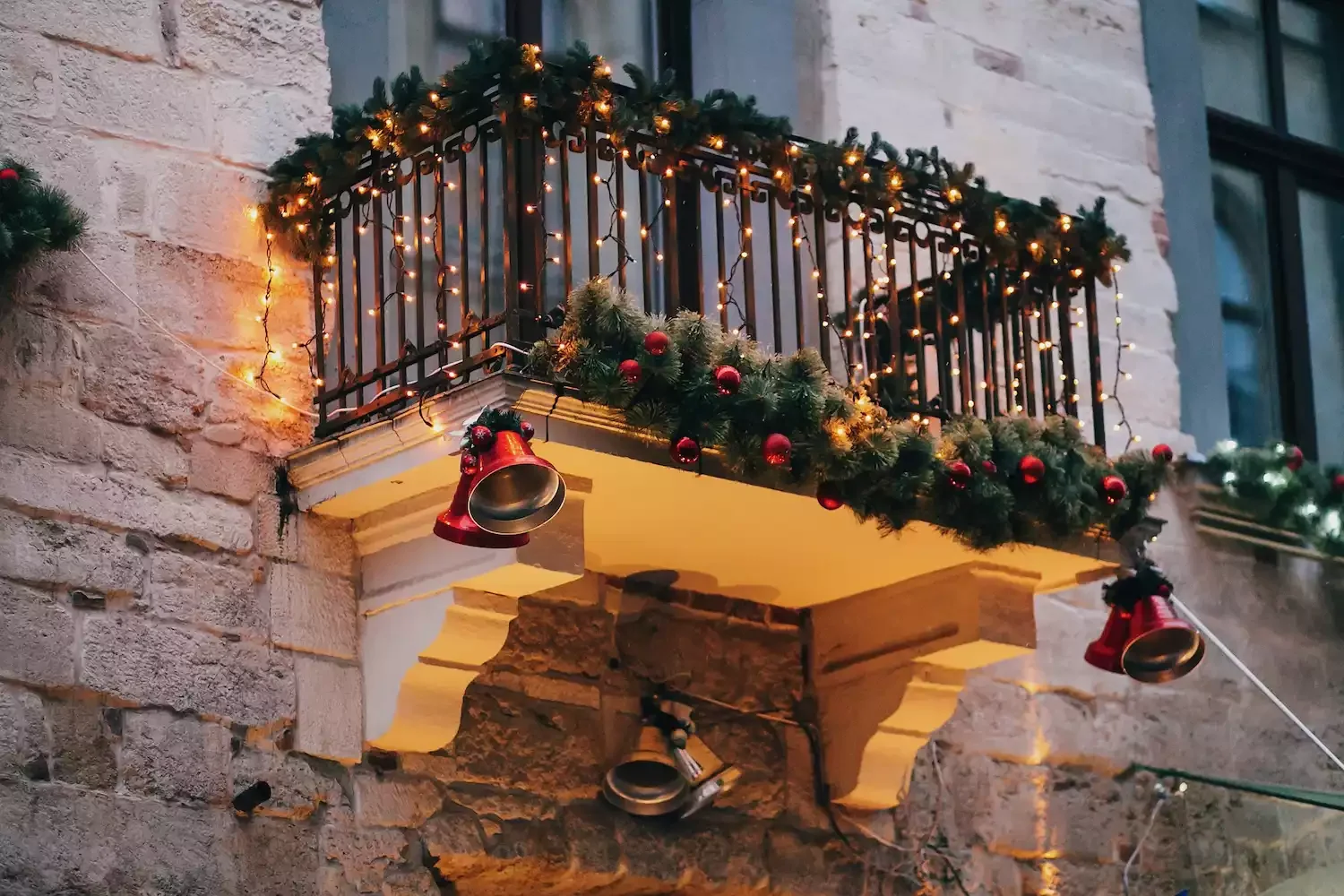 25 Christmas Balcony Ideas That Create a Holiday Wonderland Dangle Some Jingle Bells