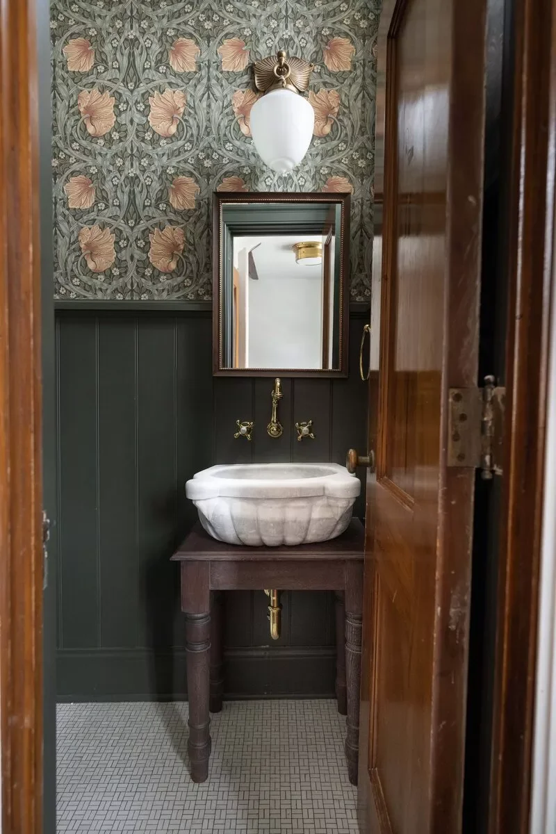 30 Stunning Bathroom Wainscoting Ideas That Transform Any Space 31 Dark Green Wainscoting