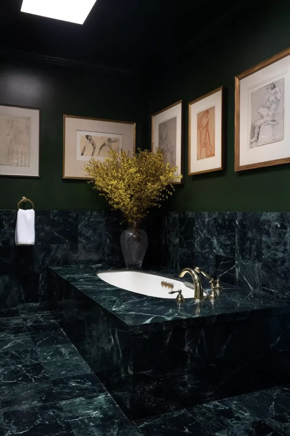 42 Bold Bathroom Color Ideas That Transform Small Spaces Into Stunning Retreats 38 Dark Green